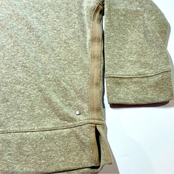 PrAna Women’s Hemp Blend Hoodie Sweatshirt XS Boxy Fit Tan Pullover Yoga - Picture 3 of 8